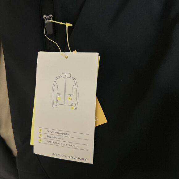 $48 All In Motion Men's Zip-Up Winter Wind-Resistant Softshell Jacket Black Smal - Picture 7 of 10